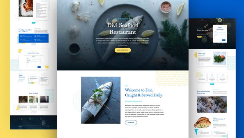 Get a FREE Seafood Restaurant Layout Pack for Divi