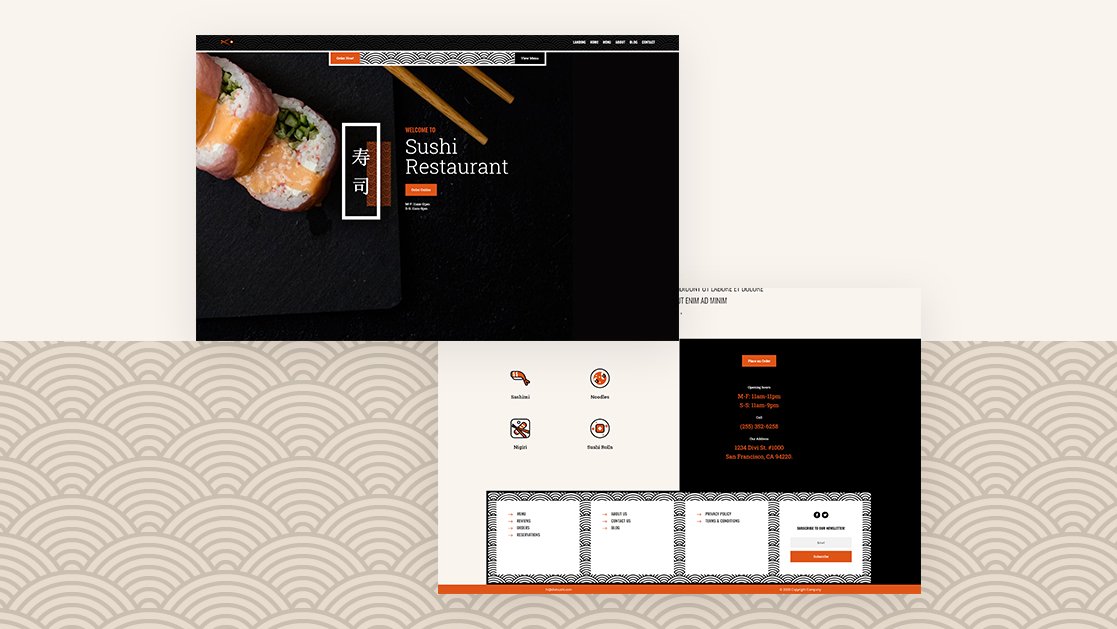 Download a FREE Header & Footer Template for Divi’s Sushi Restaurant Layout Pack