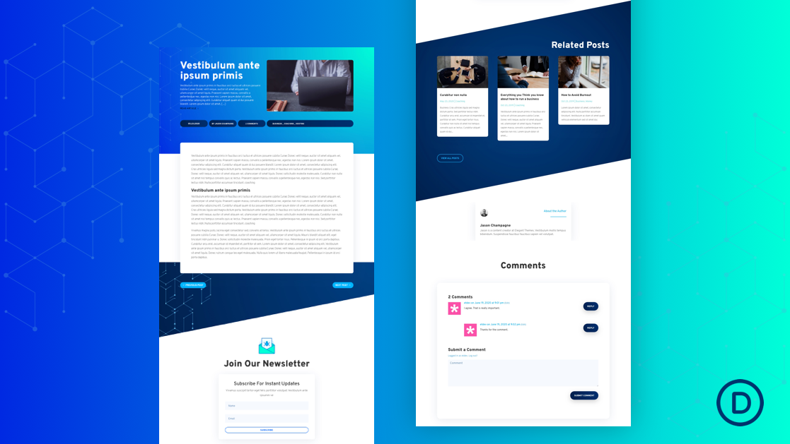 Get a FREE Blog Post Template for Divi’s Cyber Security Layout Pack