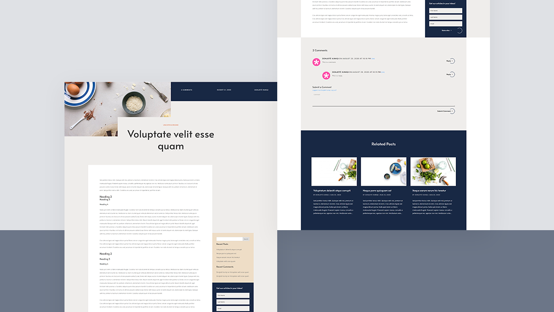 Get a FREE Blog Post Template for Divi’s Cooking School Layout Pack