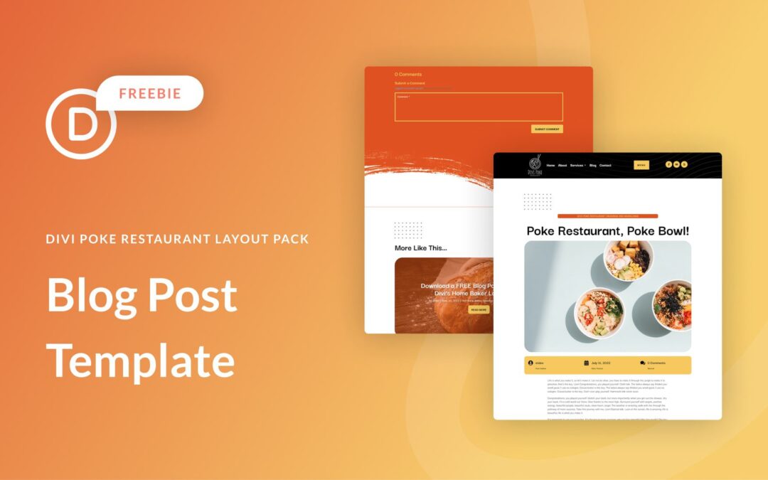Download a FREE Blog Post Template for Divi’s Poke Restaurant Layout Pack