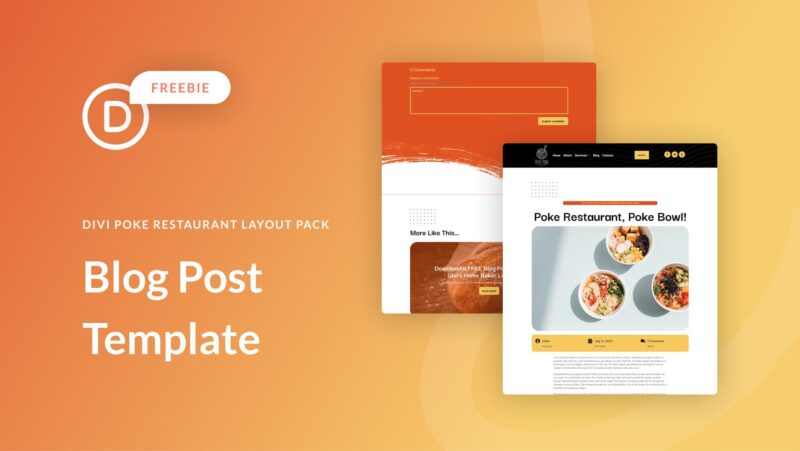 Download a FREE Blog Post Template for Divi’s Poke Restaurant Layout Pack