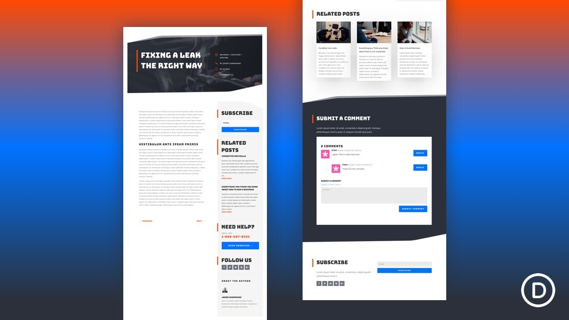 Get a FREE Blog Post Template for Divi’s Handyman Layout Pack