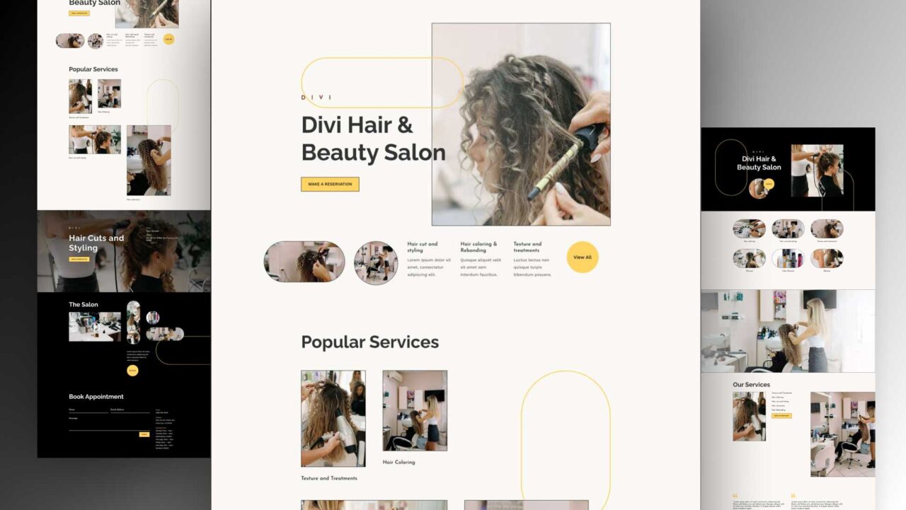 Hair Design Layout Get a FREE Hair Salon Layout Pack for Divi