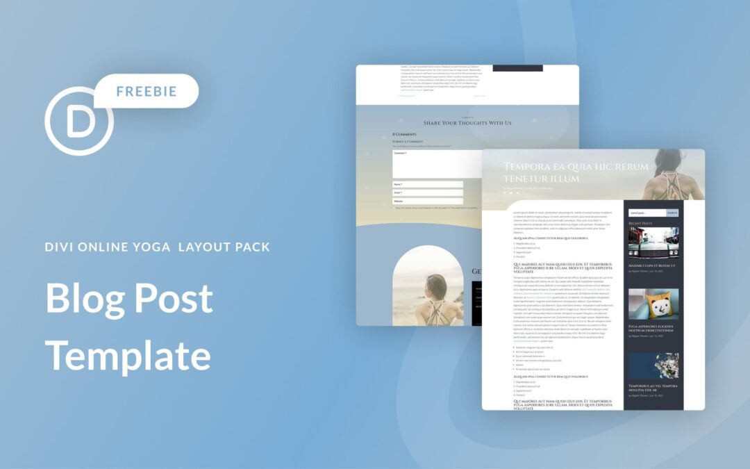 Download a FREE Blog Post Template for Divi’s Online Yoga Layout Pack