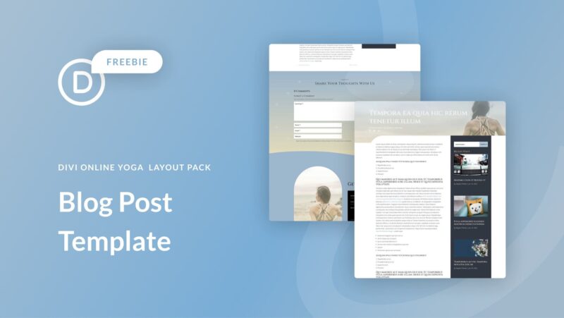 Download a FREE Blog Post Template for Divi’s Online Yoga Layout Pack