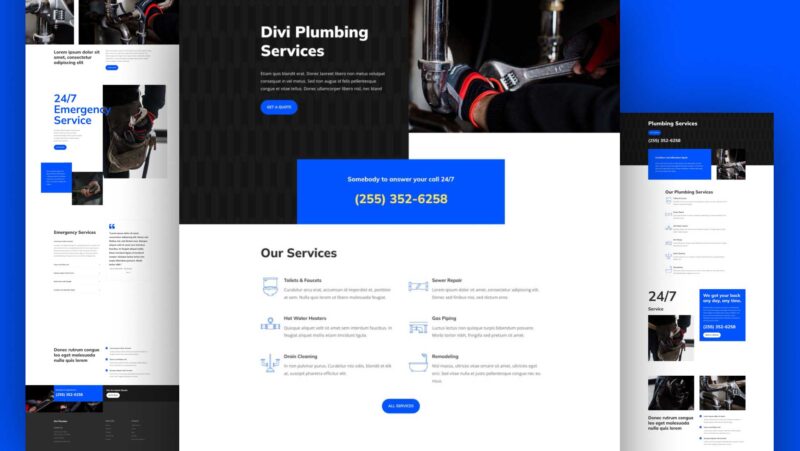 Get a Free Plumbing Layout Pack for Divi
