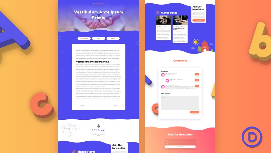 Get a FREE Blog Post Template for Divi’s Daycare Layout Pack