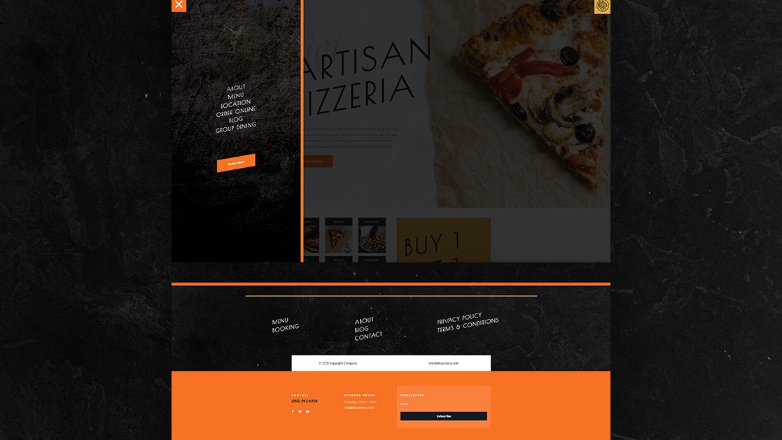 Download a FREE Header & Footer for Divi’s Pizzeria Layout Pack
