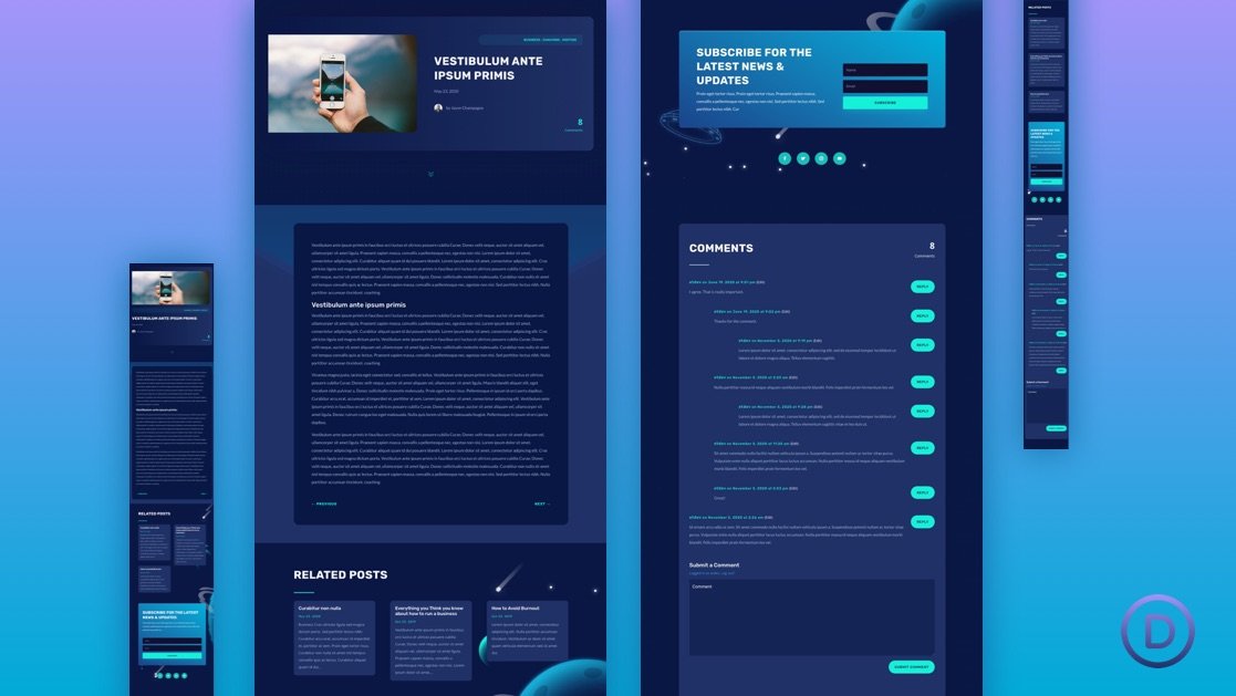 Get a FREE Blog Post Template for Divi’s Video Game Layout Pack
