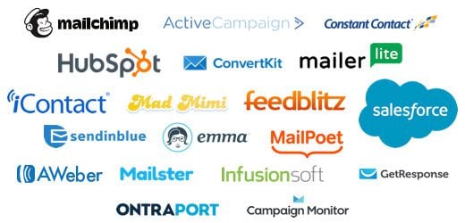 Email Providers supported by Divi Email Optin Module