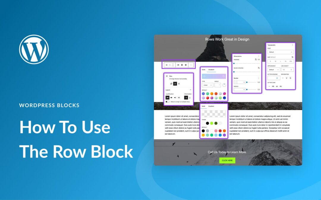 How to Use the WordPress Row Block