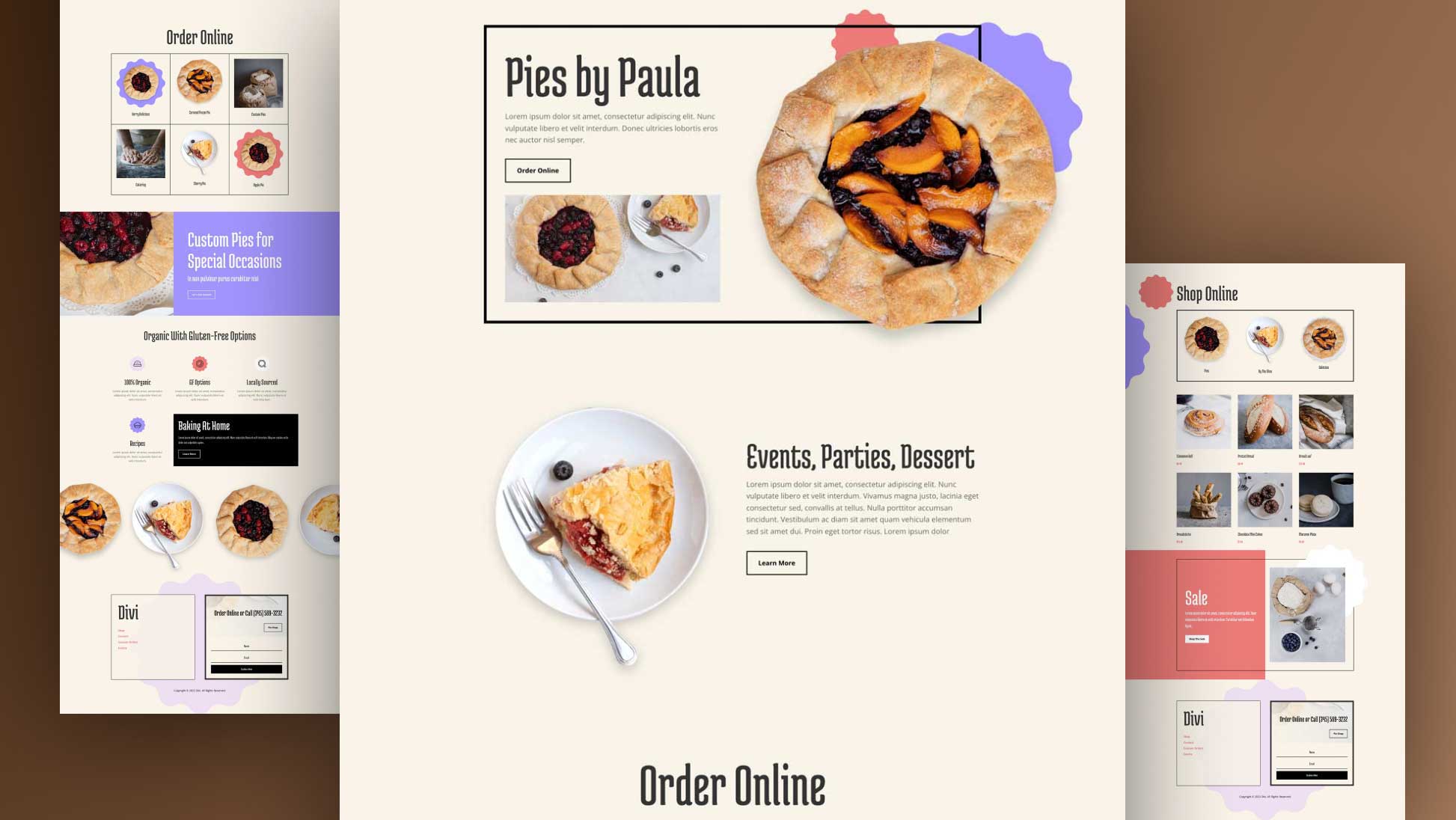 Get a Free Pie Shop Layout Pack for Divi
