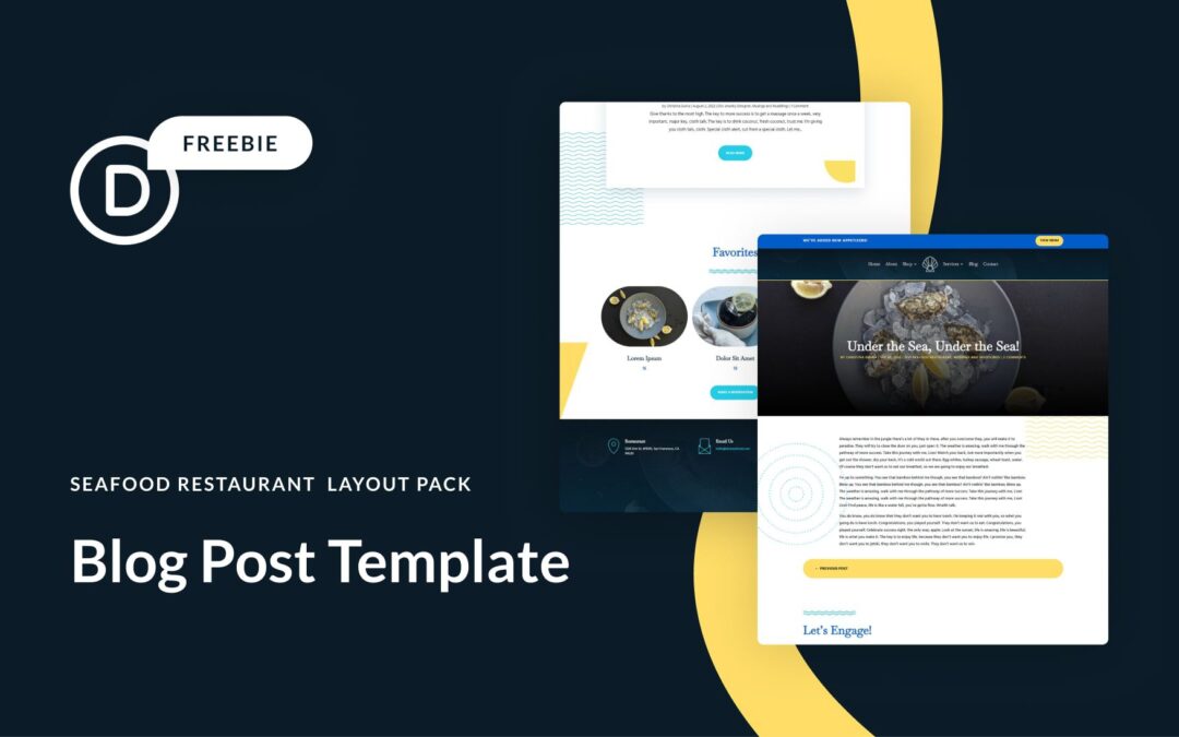 Download a FREE Blog Post Template for Divi’s Seafood Restaurant Layout Pack
