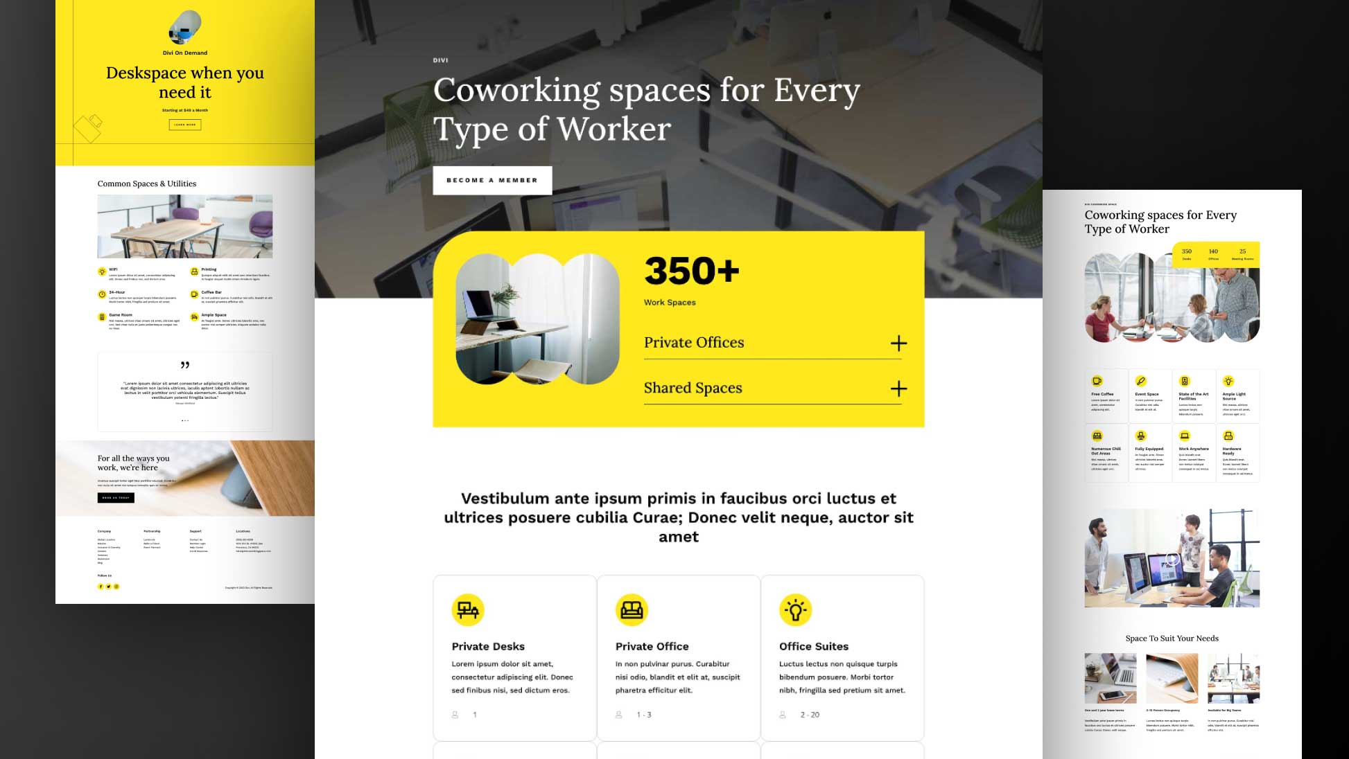 Get a Free Coworking Layout Pack for Divi