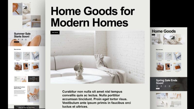 Get a Free Home Goods Layout Pack for Divi