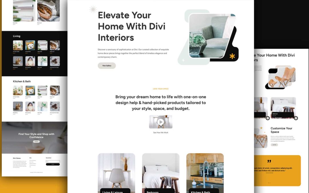 Get a Free Home Decor Layout Pack for Divi