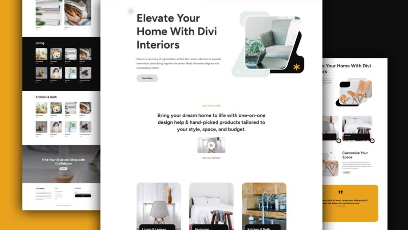 Get a Free Home Decor Layout Pack for Divi