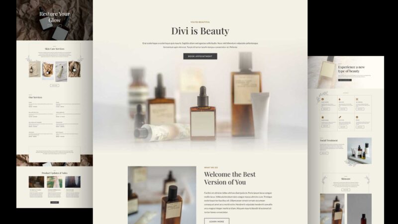 Get a Free Esthetician Layout Pack for Divi