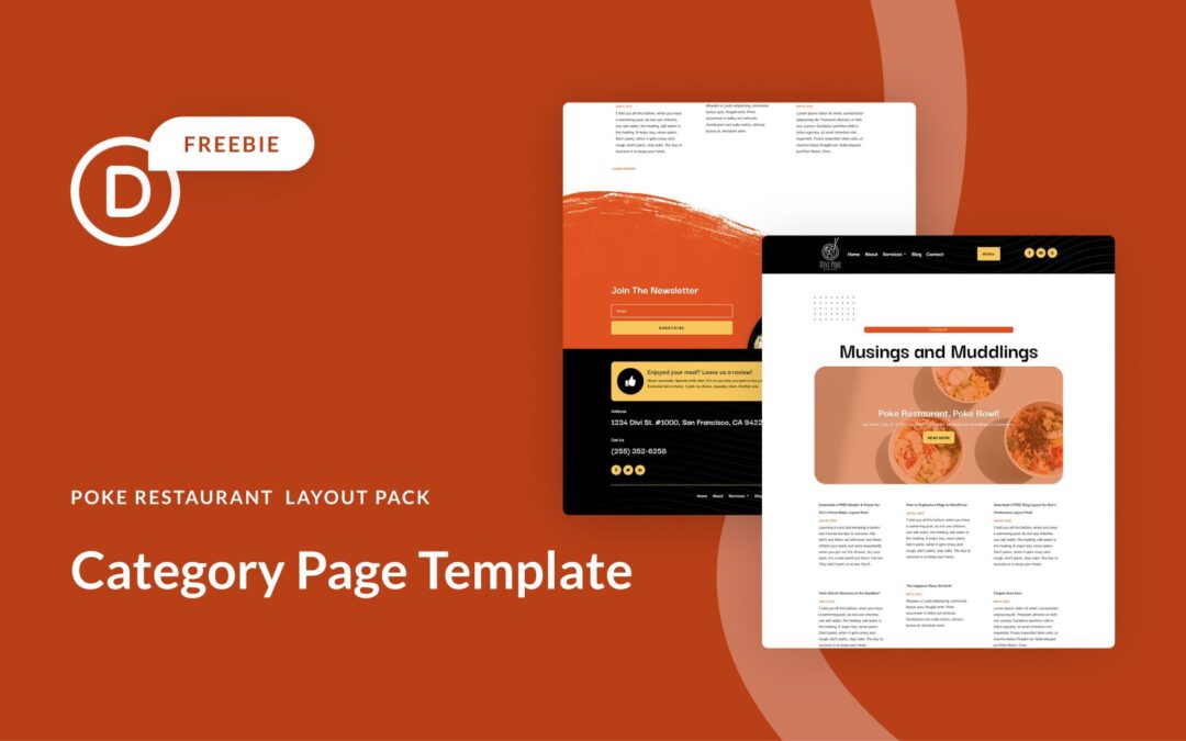 Download a FREE Category Page Template for Divi’s Poke Restaurant Layout Pack