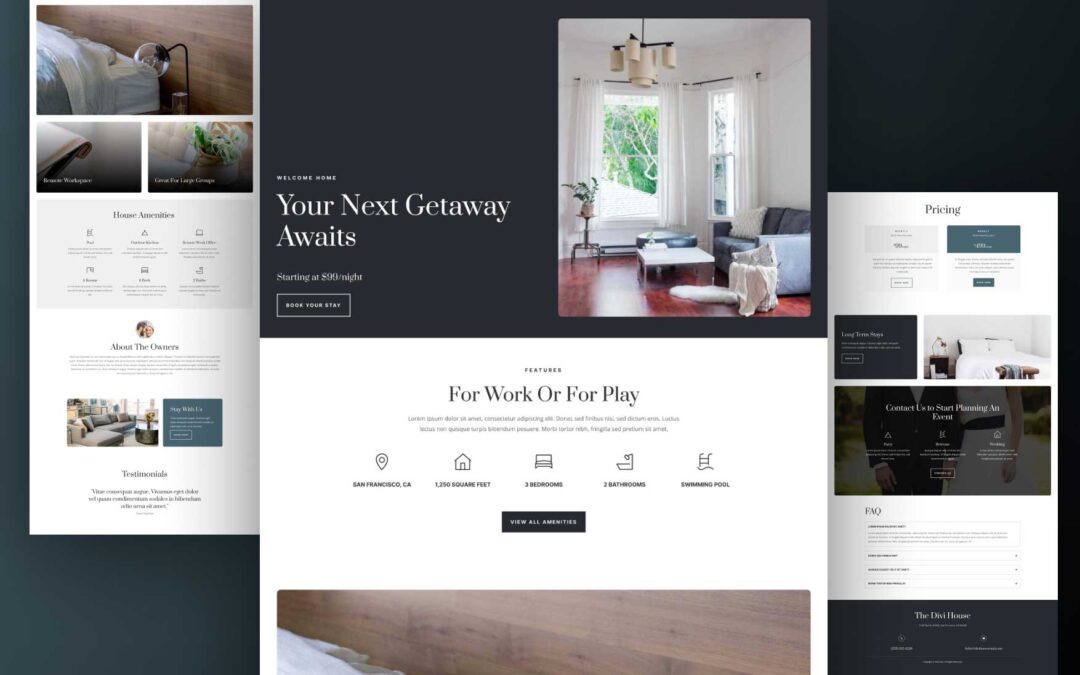 Get a Free Home Rental Layout Pack for Divi