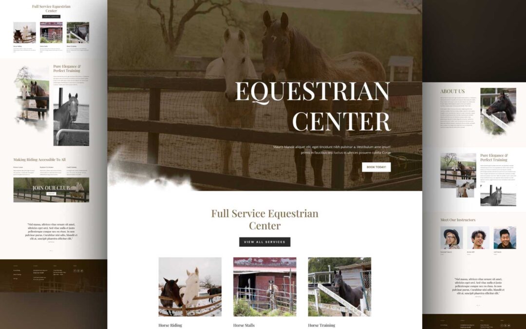 Get a FREE Horse Riding Layout Pack for Divi