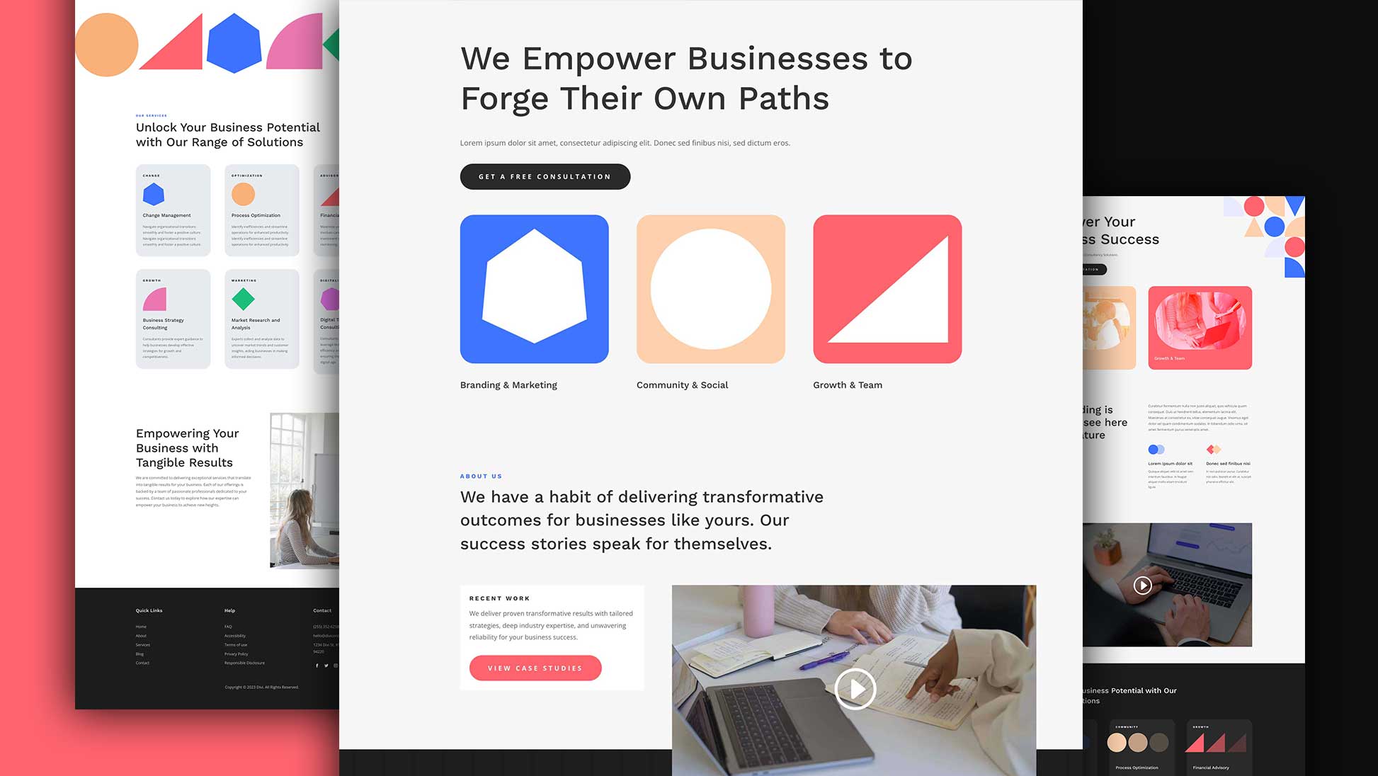 Get a Free Consulting Layout Pack for Divi