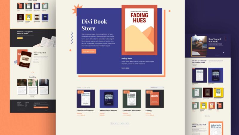 Get a Free Book Store Layout Pack for Divi
