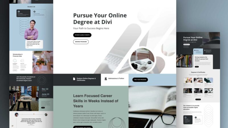Get a Free Online University Layout Pack for Divi
