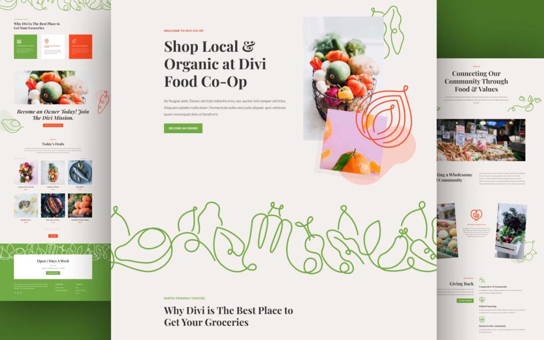 Get a Free Food Co-Op Layout Pack for Divi