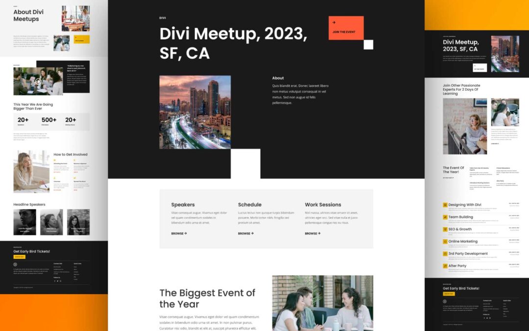 Get a Free Meetup Event Layout Pack for Divi