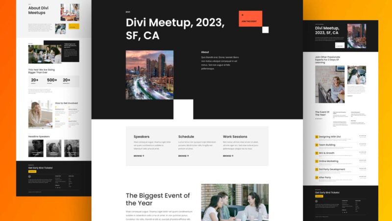 Get a Free Meetup Event Layout Pack for Divi