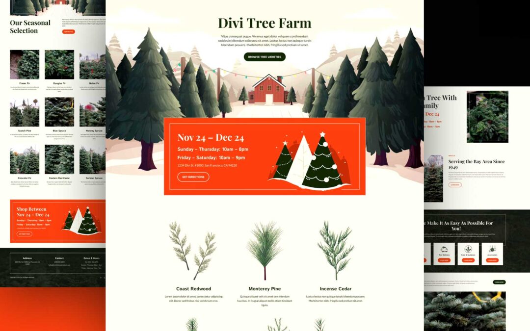 Get a Free Christmas Tree Farm Layout Pack for Divi