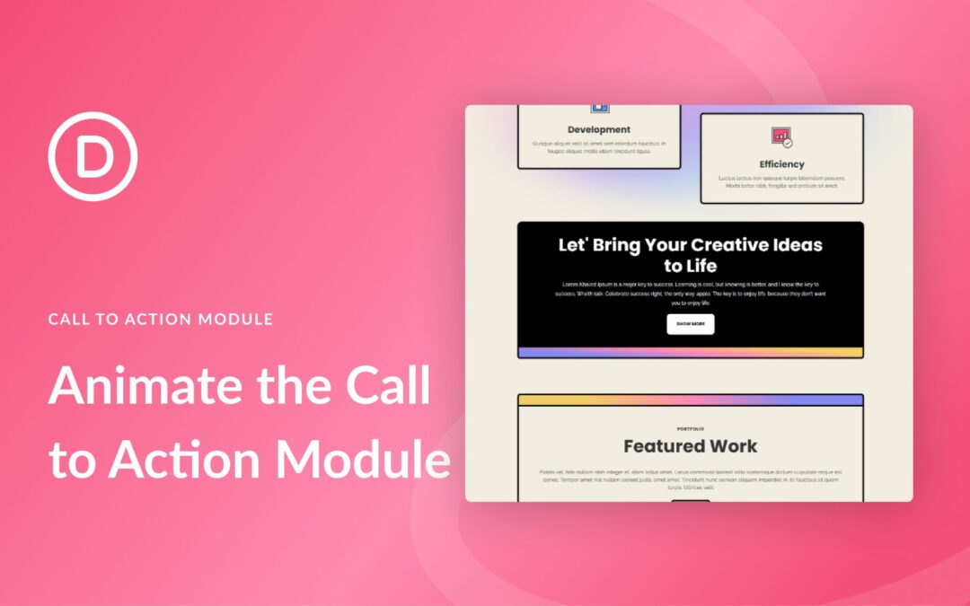 How to Animate Your Divi Call to Action Module