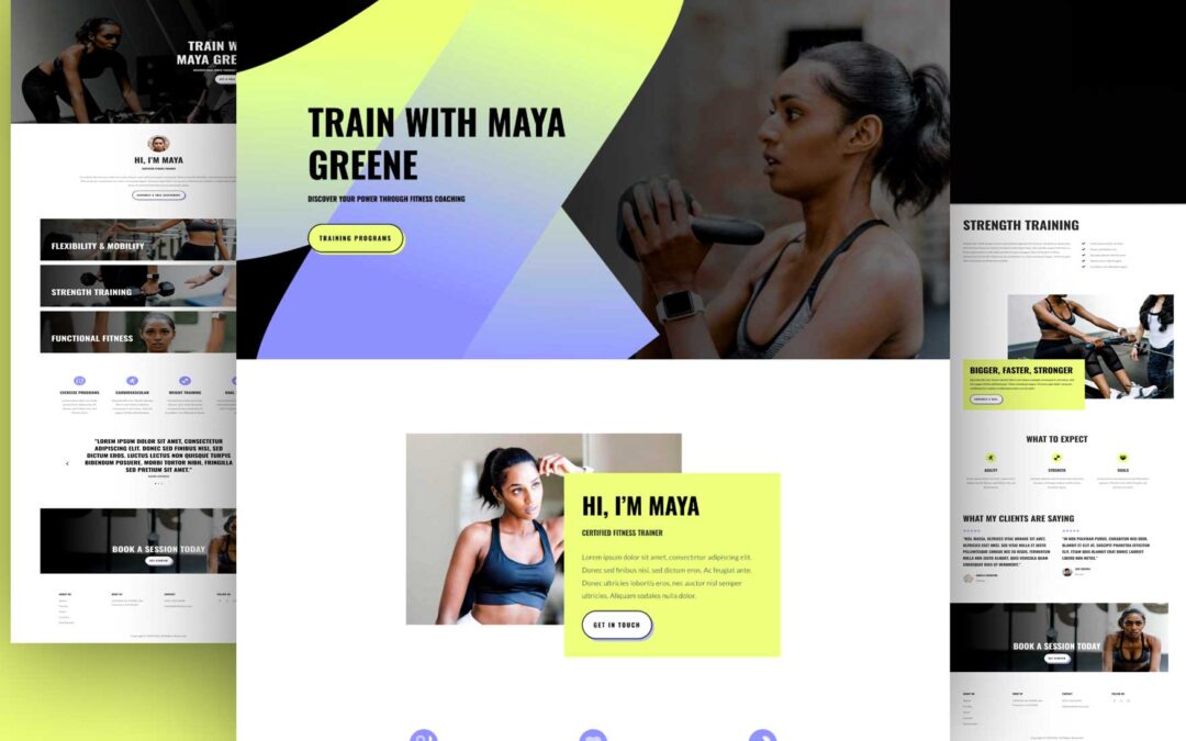 Get a Free Fitness Trainer Layout Pack for Divi