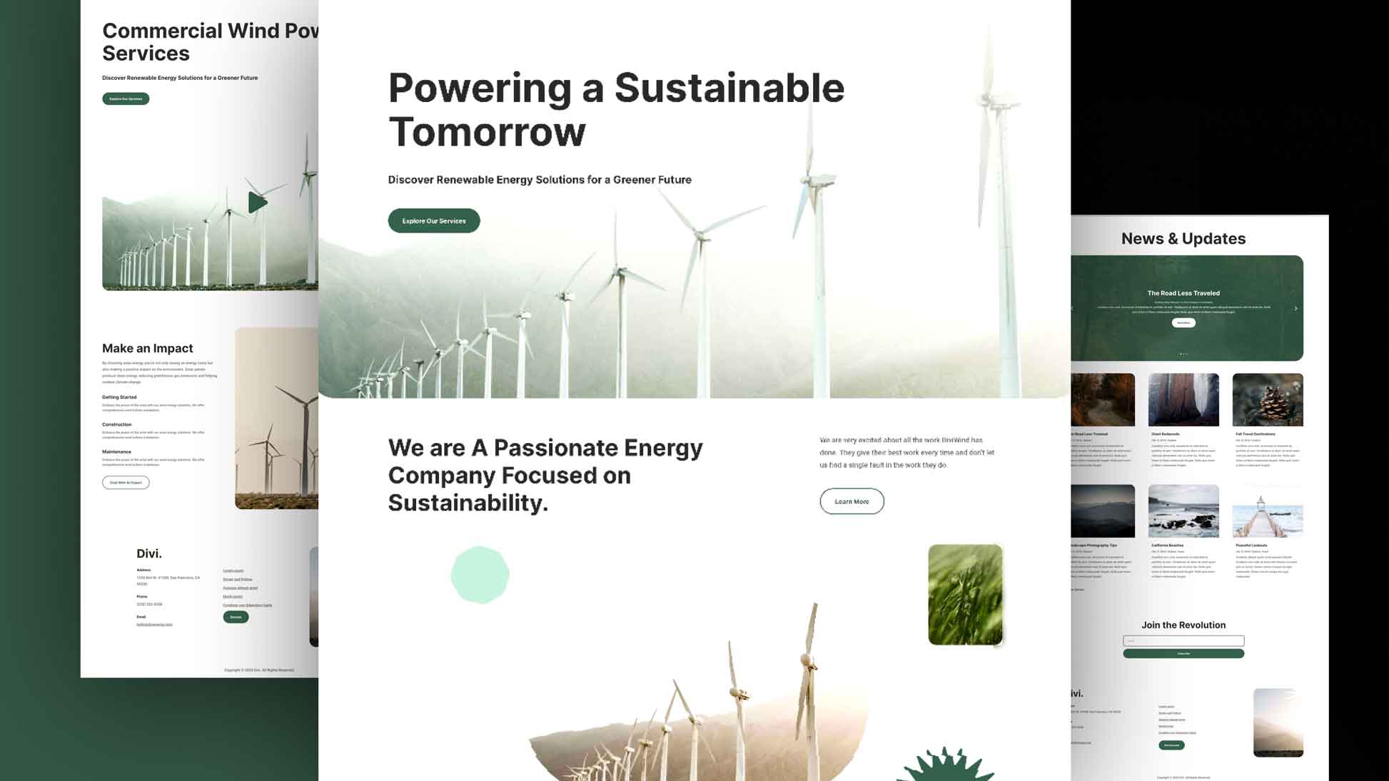 Get a Free Sustainable Energy Layout Pack for Divi