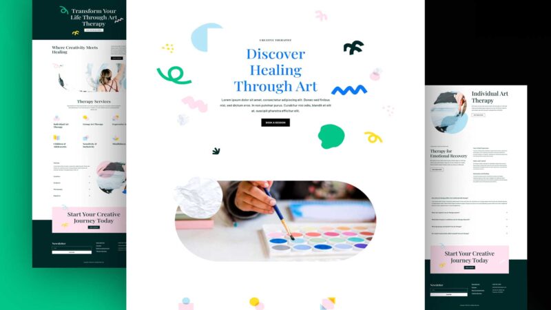 Get a Free Art Therapist Layout Pack for Divi