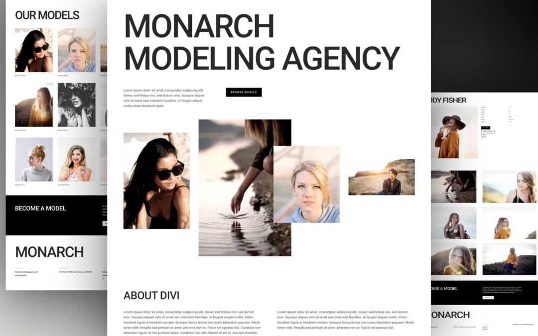 Get a Free Modeling Agency Layout Pack for Divi
