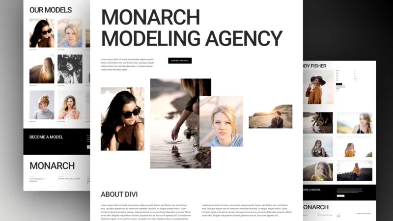 Get a Free Modeling Agency Layout Pack for Divi