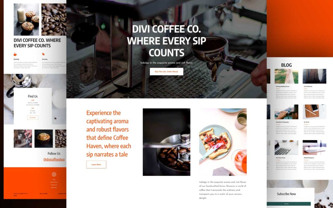 Get a Free Coffee House Layout Pack For Divi