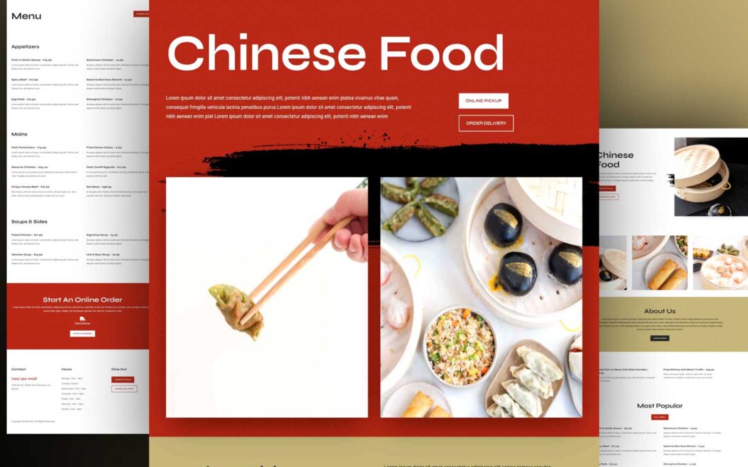 Get a Free Chinese Restaurant Layout Pack For Divi