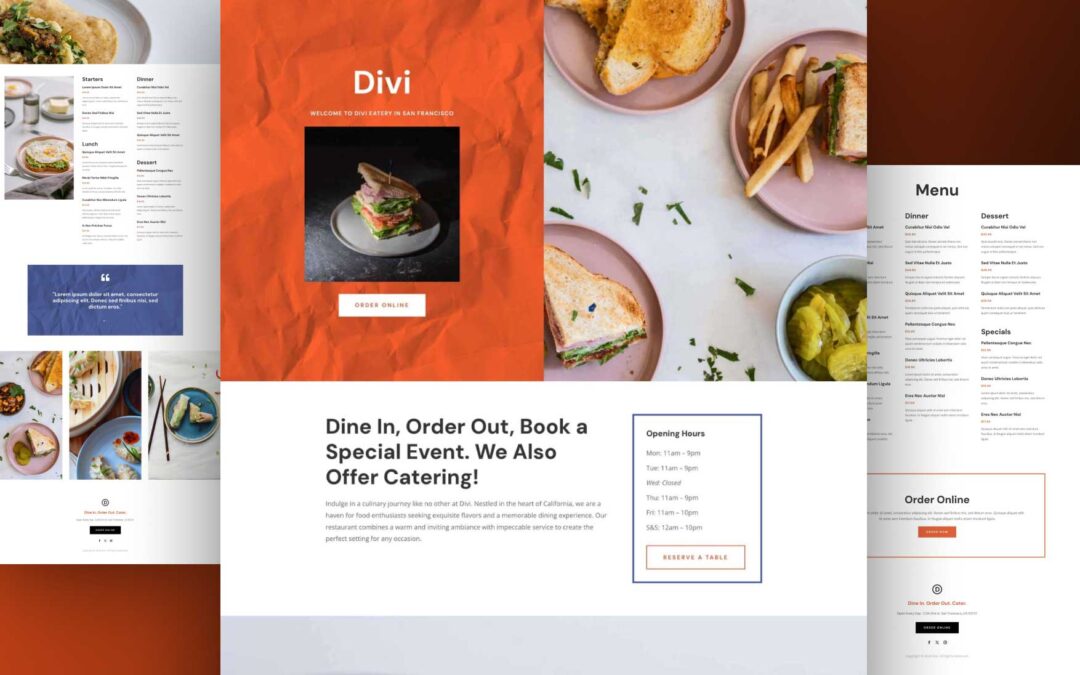 Get a Free Eatery Layout Pack For Divi