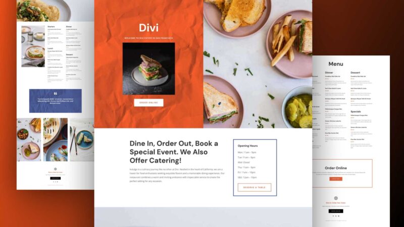 Get a Free Eatery Layout Pack For Divi