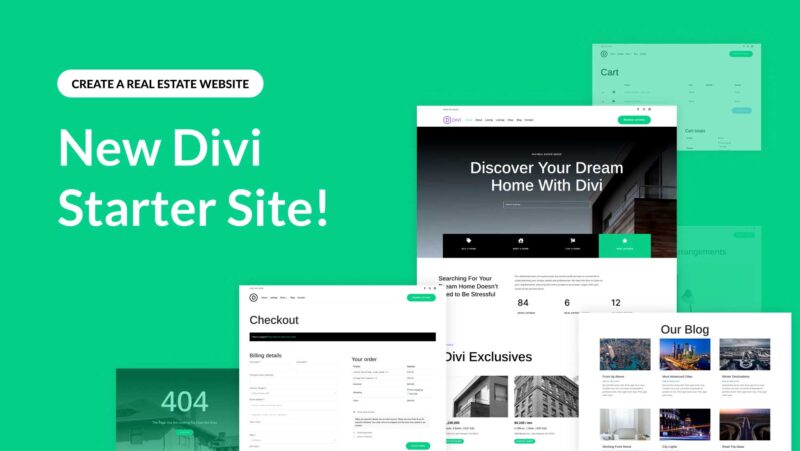 New Divi Starter Site for Real Estate (Quick Install)