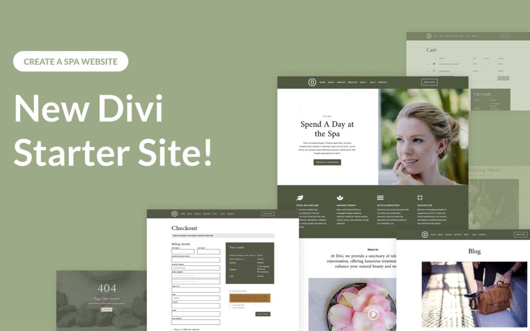 New Divi Starter Site for Spas (Quick Install)