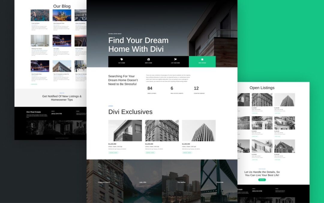 Get a Free Realty Layout Pack For Divi