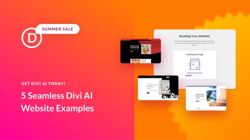 5 Seamless Examples of Divi AI-Generated Websites (& Their Prompts)