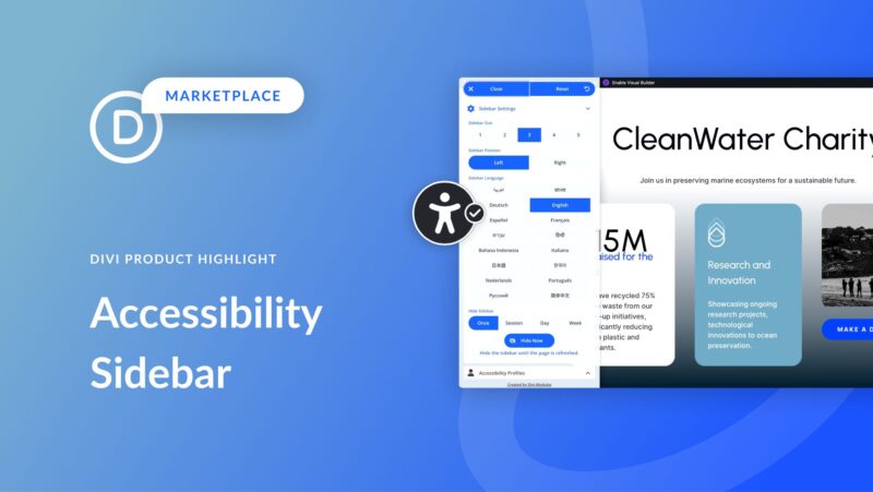 Divi Product Highlight: Accessibility Sidebar