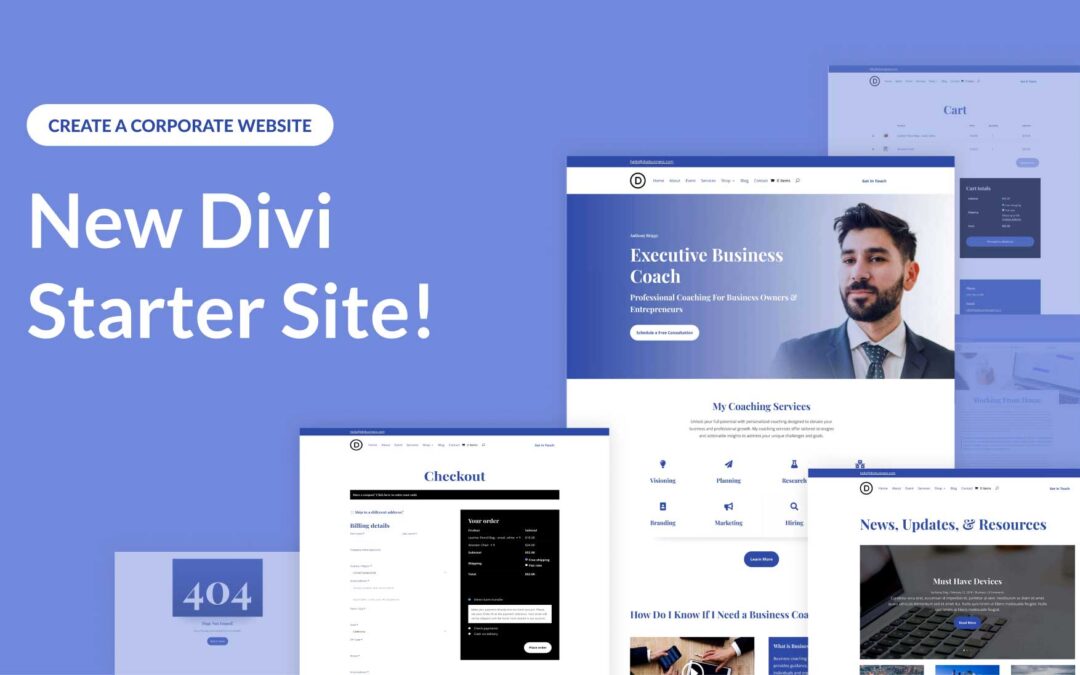 New Divi Starter Site for Business Coaches (Quick Install)