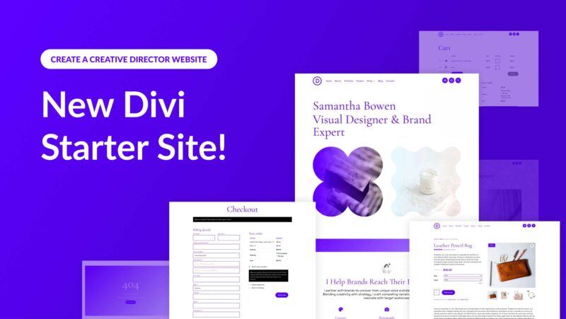 New Divi Starter Site for Creative Directors (Quick Install)